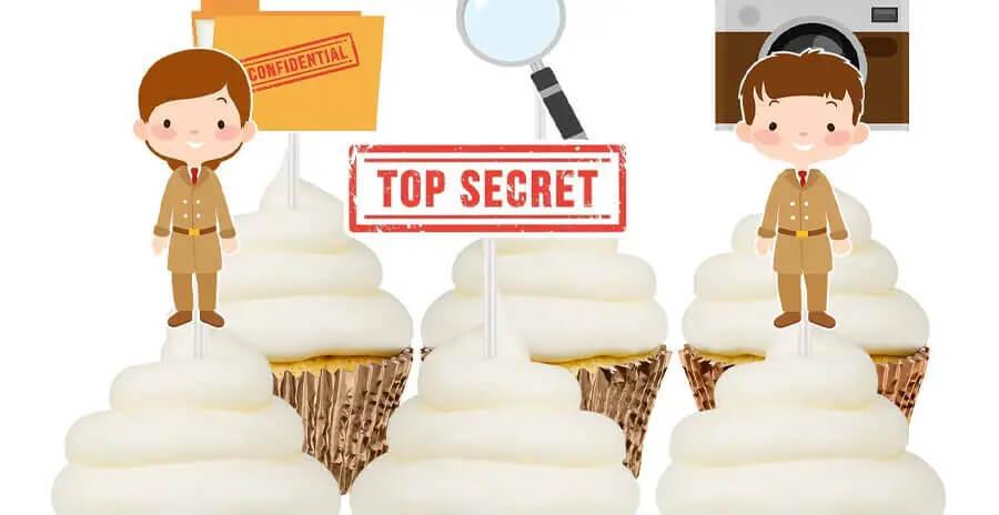 Spionnen en detective cupcaketoppers