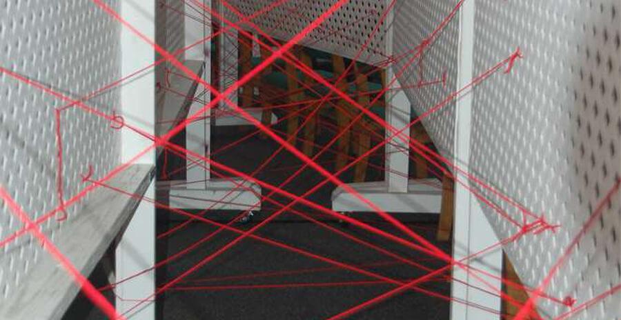 Laserparcours voor spionnen kinderfeestje